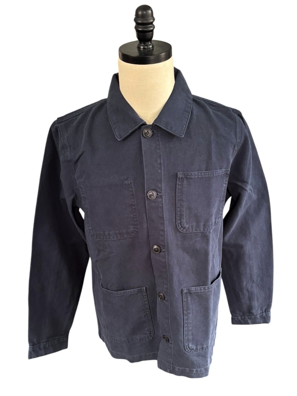 Lafaurie Braque Painter’s Jacket in heavy canvas -Blue | Large - Picture 2 of 15